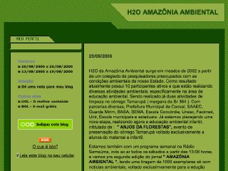 Thumbnail do site H2O Amazônia Ambienta