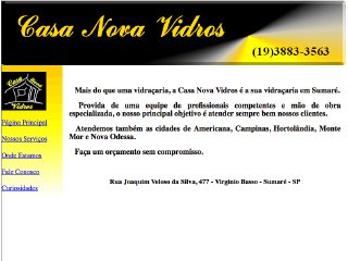 Thumbnail do site Casa Nova Vidros