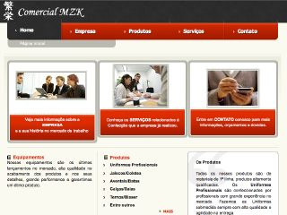 Thumbnail do site Comercial MZK - Uniformes Profissionais